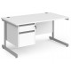 Harlow Straight Office Desk with Fixed Pedestal